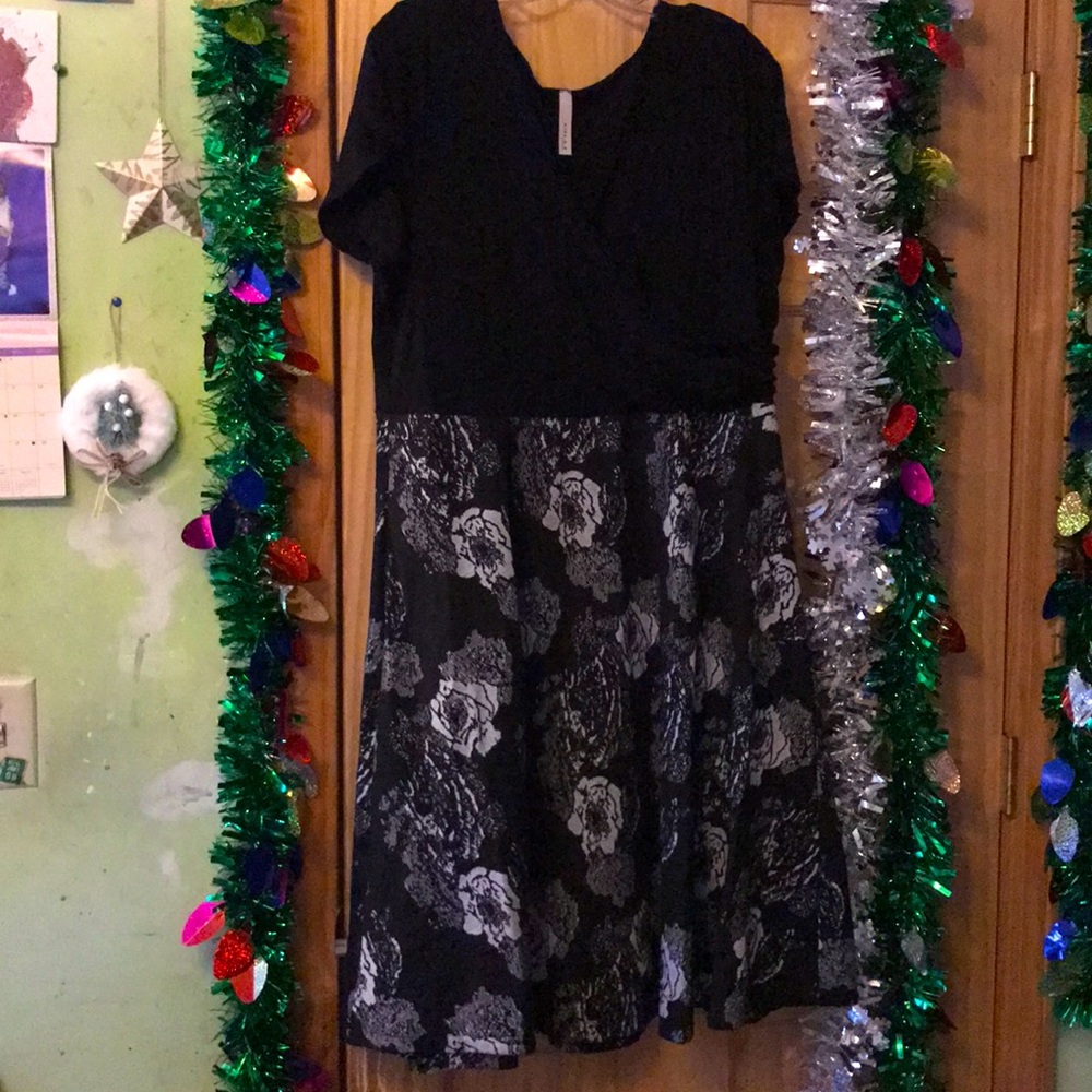 Black and floral dress